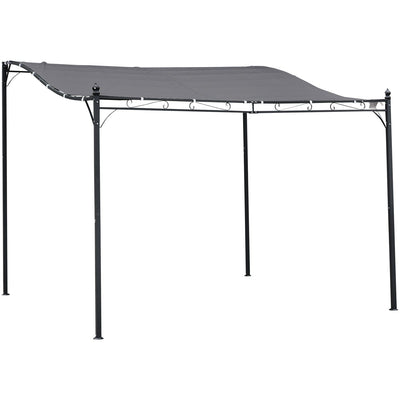 3x3m Elegant Metal Pergola Canopy Outsunny