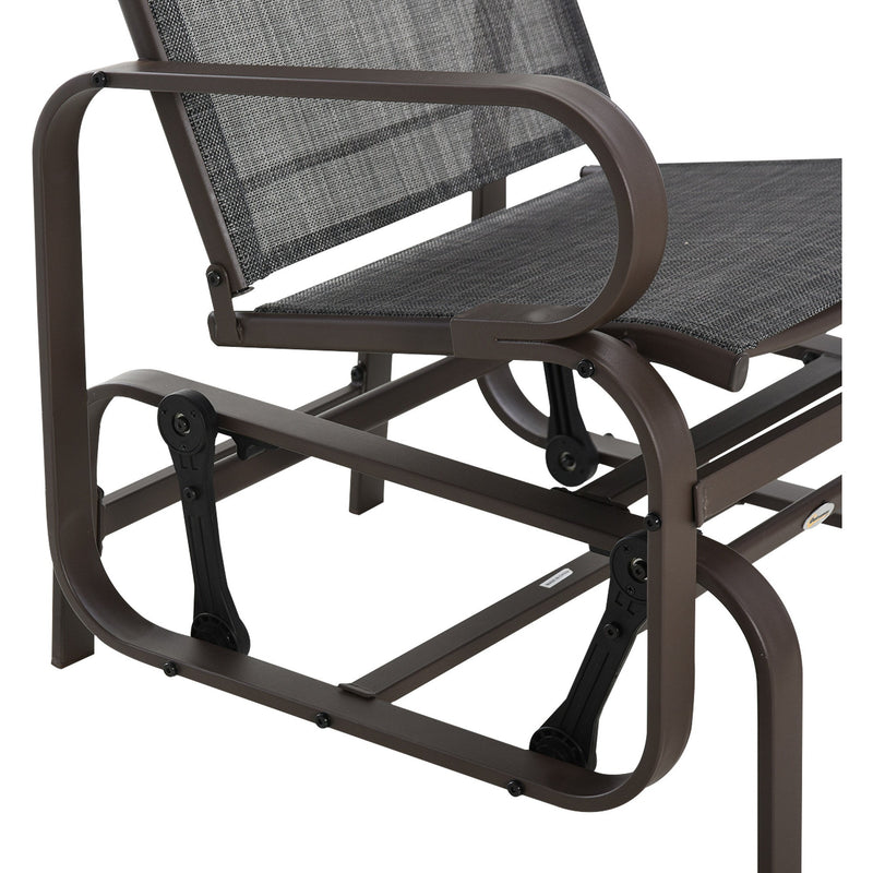 3-PC Outdoor Gliding Rocking Chair Set with Tea Table