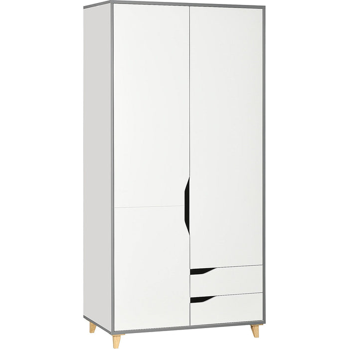 2 Door Wardrobe With 2 Doors, White