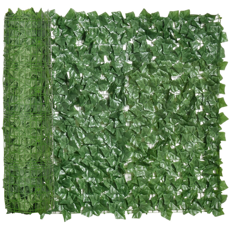 Artificial Leaf Hedge Screen, 3M x 1M, Outdoor/Indoor, Green