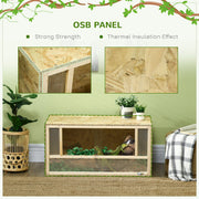 Reptile Terrarium with Sliding Doors - For Lizards Pawhut