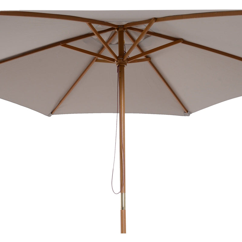 2.5m Wooden Garden Parasol - Sun Shade, Patio Canopy