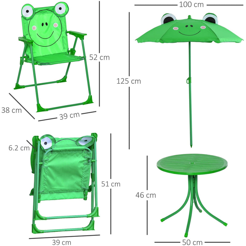 Kids Picnic Table Set with Adjustable Umbrella