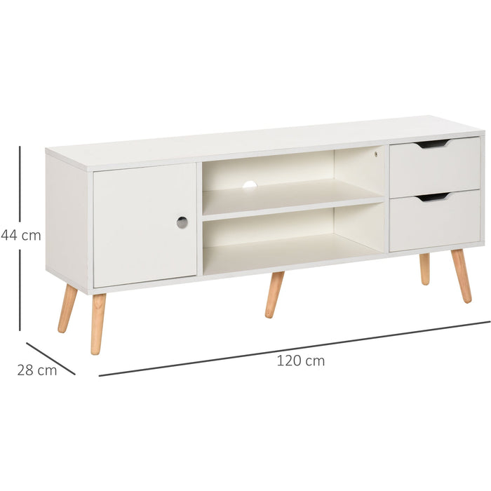TV Stand for 42'' TVs With Drawers, White