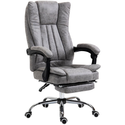 Reclining Executive Desk Chair, Grey Vinsetto