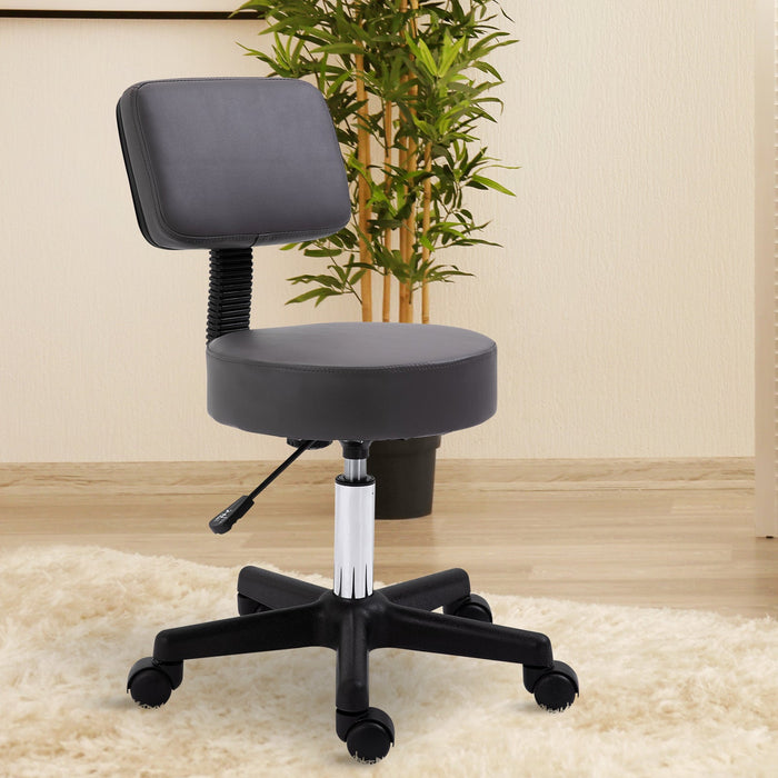 Swivel Salon Chair With Padded Seat, Grey