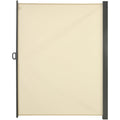 Cream 3x2m Retractable Sun Side Awning Outsunny