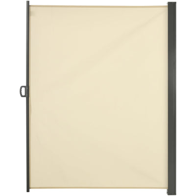 Cream 3x2m Retractable Sun Side Awning Outsunny