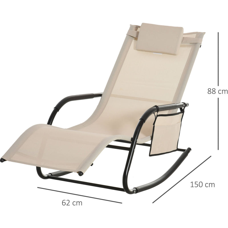 Rocking Garden Lounger Outsunny