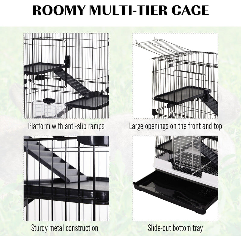 3-Tier Small Animal Cage With Wheels