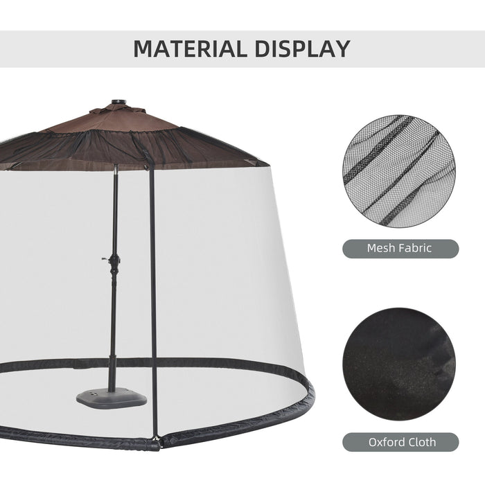 2.3m Patio Umbrella With Mosquito Netting