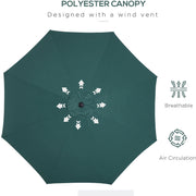 3m Tilting Garden Parasol with Crank Handle Outsunny