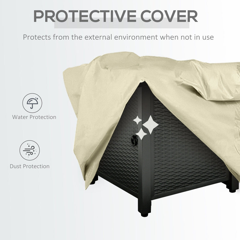 Square Propane Fire Pit Table - 40000 BTU, Cover, 71x71x62cm