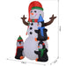 Image of a 6ft Blow Up Snowman and Penguins 