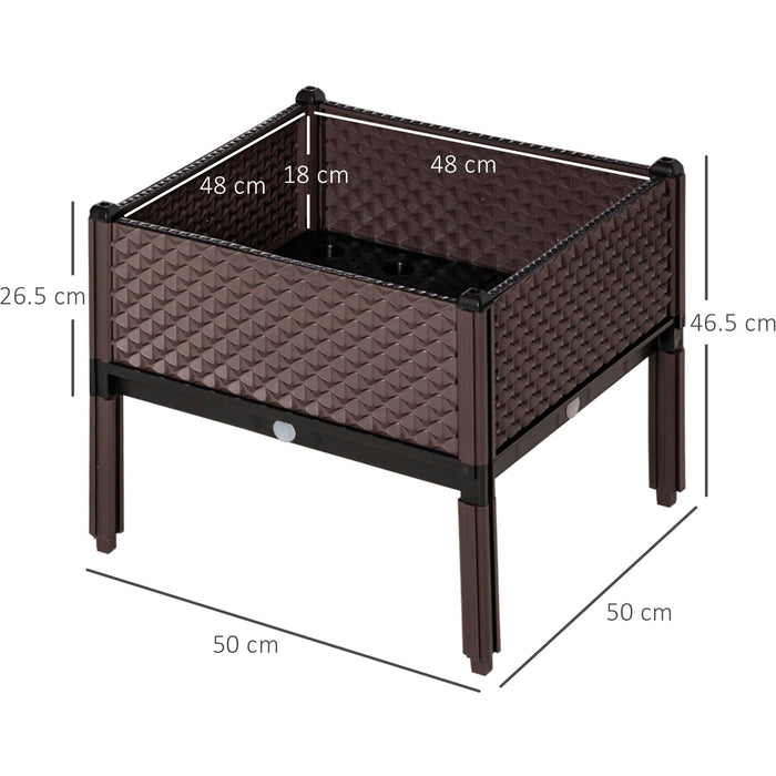 Self Watering Planter Boxes, 50x50x46.5 cm