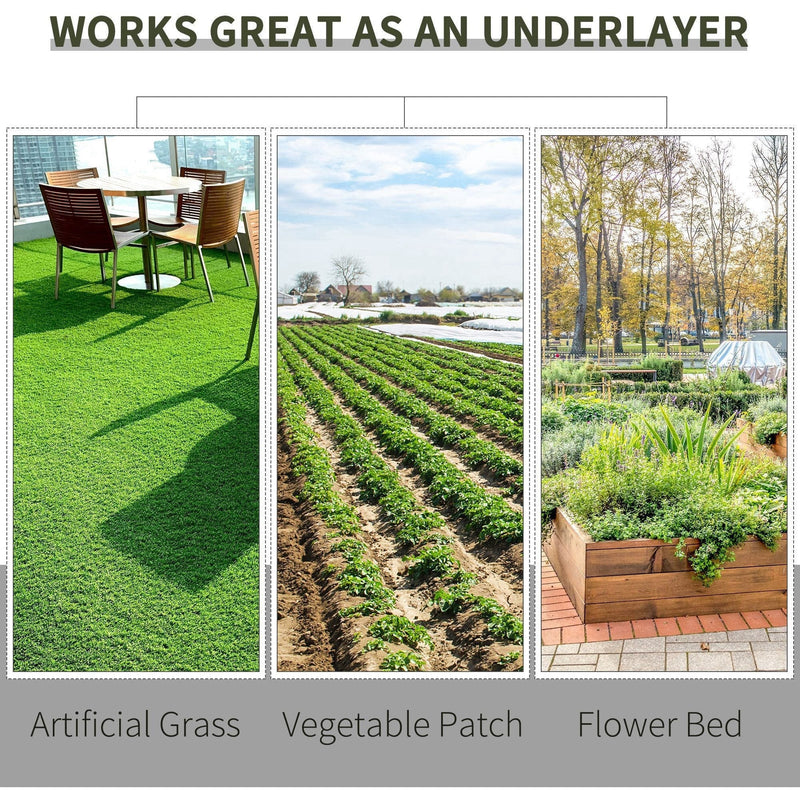 Landscaping Fabric, Heavy-Duty Weed Barrier, 2x50m