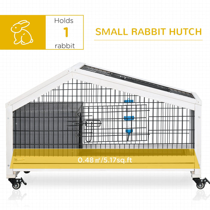 Indoor Rabbit Hutch with Wheels