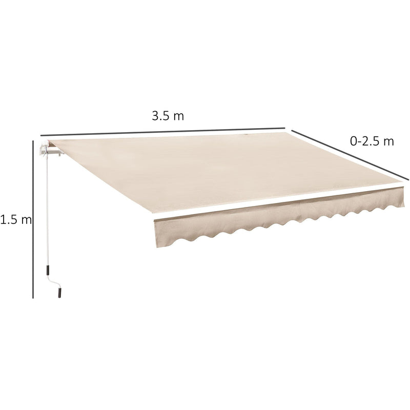 Retractable Awning For House, 3.5M x 2.5M