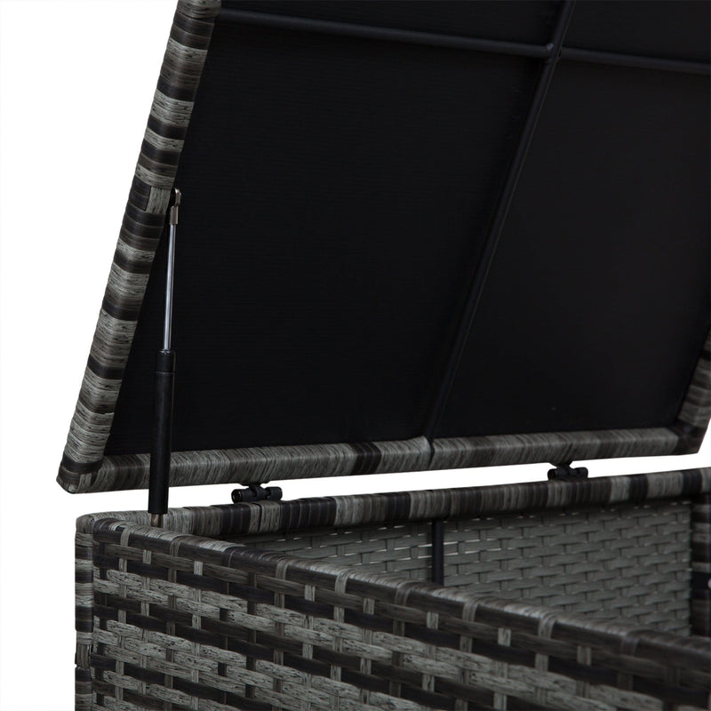 4 Seater Rattan Sofa Set with Storage Table & Cushions