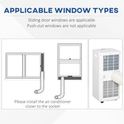 9000 BTU 4-In-1 Portable AC w/ Remote, LED Timer Homcom
