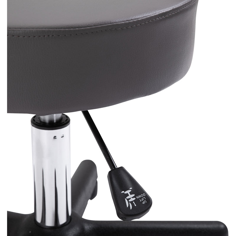 Swivel Salon Chair With Padded Seat, Grey