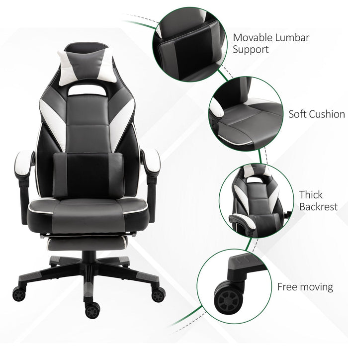 Ergonomic Racing Gaming Chair Grey