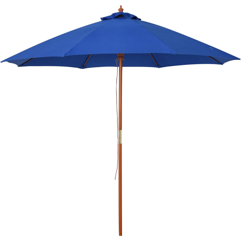 2.5m Wooden Garden Parasol - Top Vent