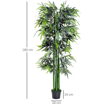 6ft Artificial Bamboo Tree, Greenery, Home/Office, Pot, 1.8M Homcom