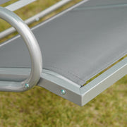 Deluxe 3 Seater Garden Swing Chair with Adjustable Canopy Outsunny