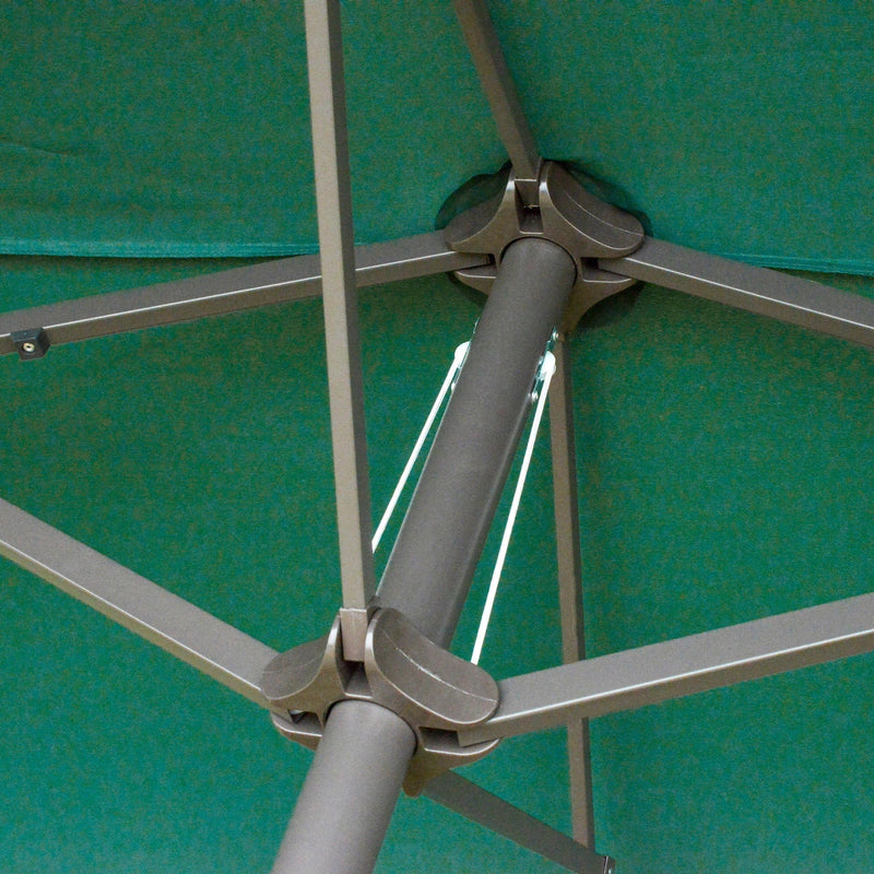 4.6m Double Sided Parasol With Crank Handle, Cross Base