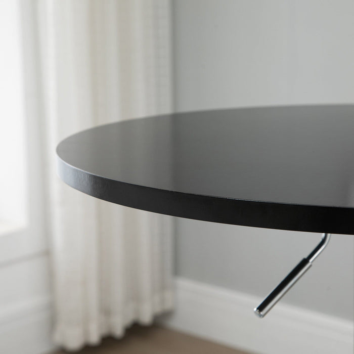 Black Adjustable Round Bar Table