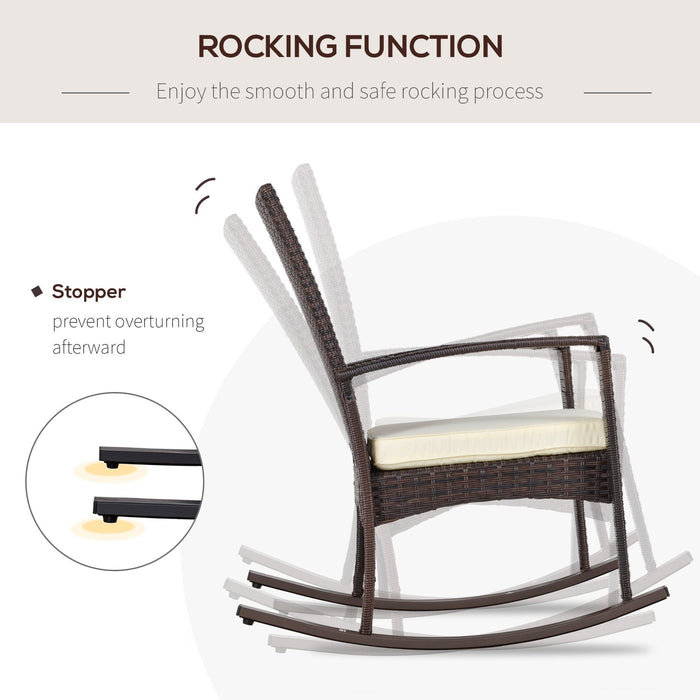 Outdoor Rocking Chair With Cushions