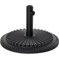Outsunny Garden 15kg Round Parasol Base Cement Outdoor Umbrella Weight Stand Black Outsunny