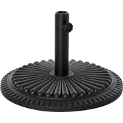 Outsunny Garden 15kg Round Parasol Base Cement Outdoor Umbrella Weight Stand Black Outsunny