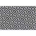 Reversible Outdoor Rug, Black & White - 121x182 cm Outsunny