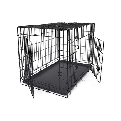 Feandrea Folding Dog Crate Large, 106x70x77cm, Black