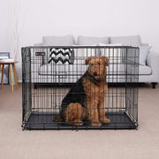 Feandrea Folding Dog Crate Large, 106x70x77cm, Black