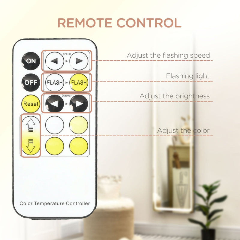 Full-Length LED Mirror with Remote Control