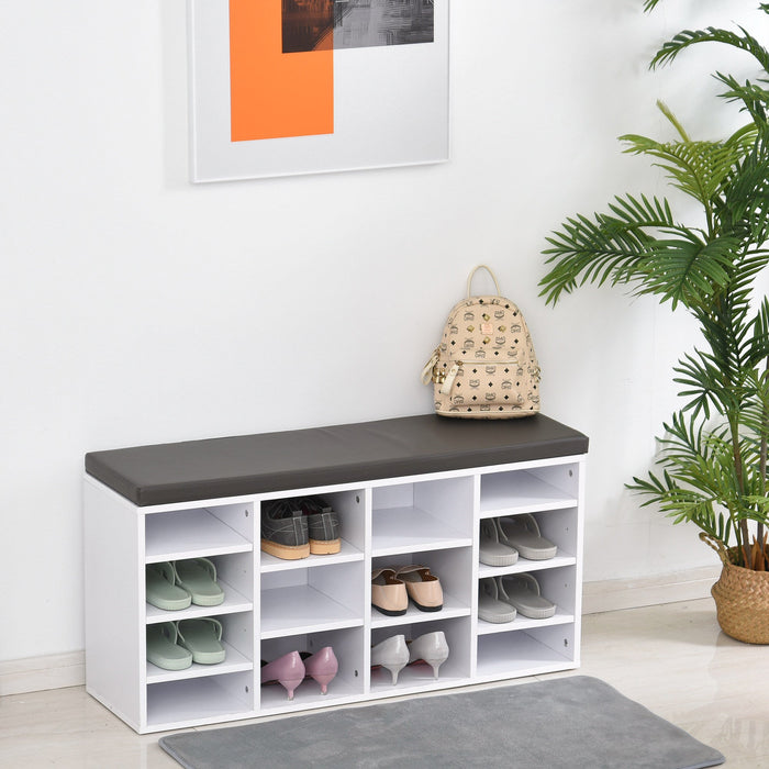 Hallway Bench With Shoe Storage and Cushion