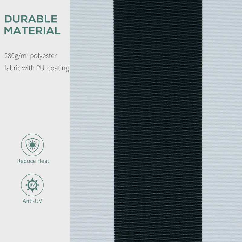 Manual Retractable Garden Patio Awning, 2.5m x 2m