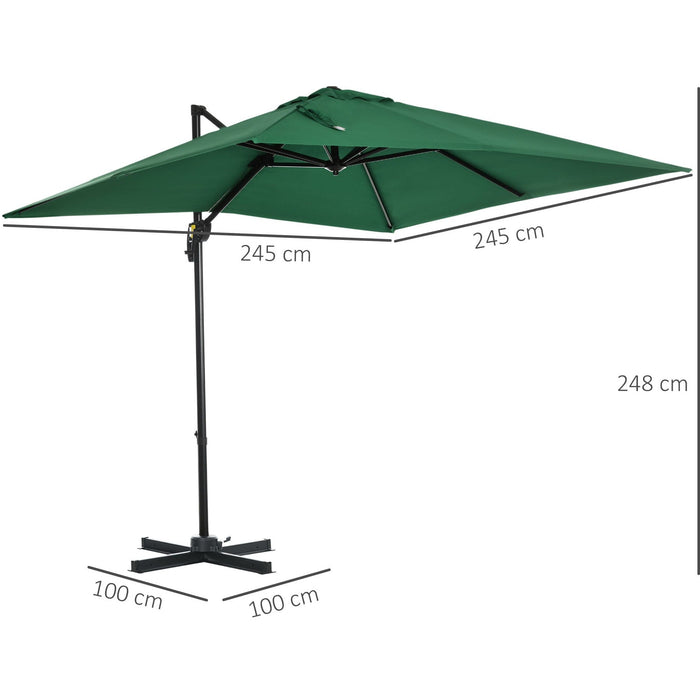 Square Garden Umbrella, Green