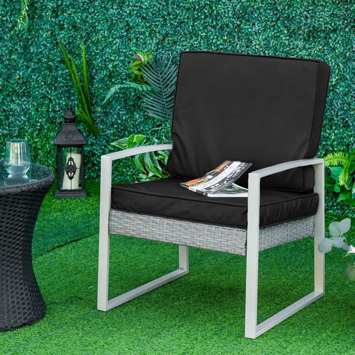 Waterproof Outdoor Chair Cusions, Black (52x46x7cm)