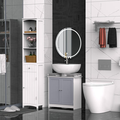 Under Bathroom Sink Storage Cabinet, 60 x 60cm Kleankin
