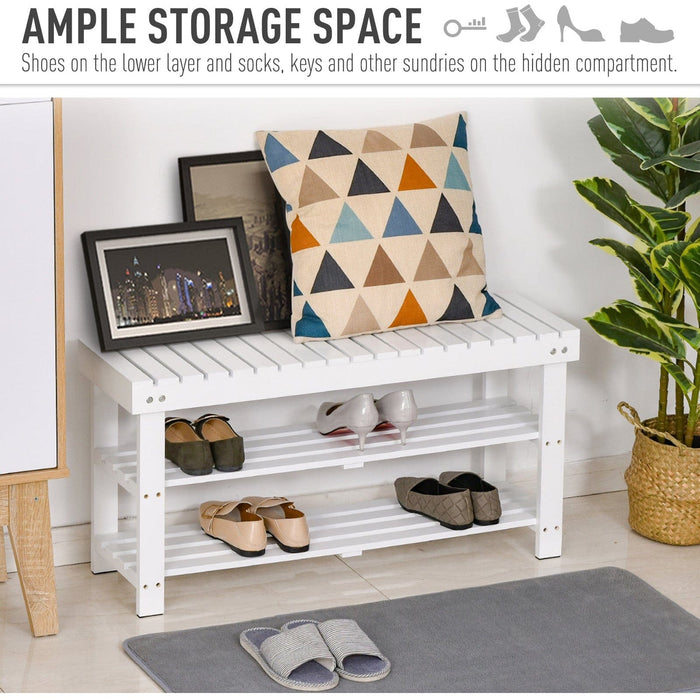 3 Tier Shoe Bench with Storage