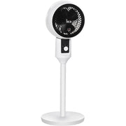 HOMCOM 32'' Air Circulator Fan 3 Speed, 70° Oscillation 90° Vertical Tilt, Round Base, Carry Handle, for Living Room, Bedroom, Office, Black and White Homcom