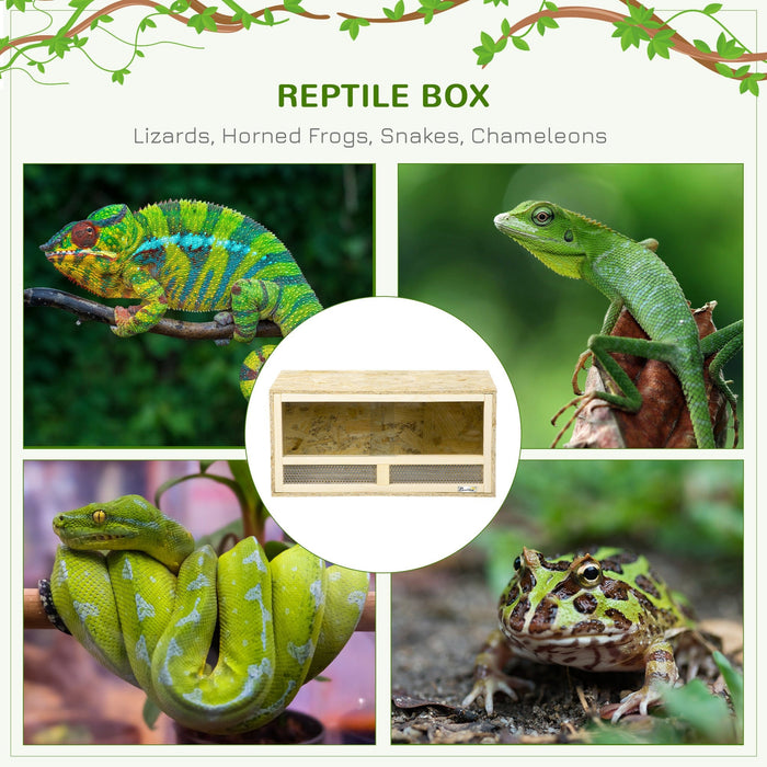 Reptile House With Transparent Doors - For Lizards