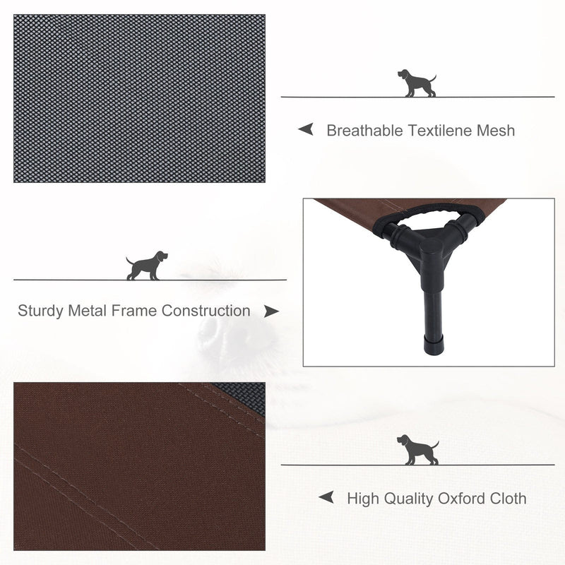 Large Elevated Portable Pet Bed, Outdoor/Indoor, Metal Frame