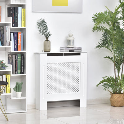 Wooden Radiator Cover, Diamond Design, L78 x W19 x H82 cm Homcom