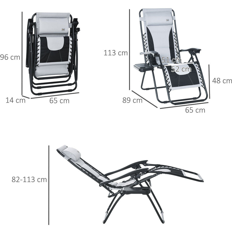 Zero Gravity Chair With Cup Holder and Pillow
