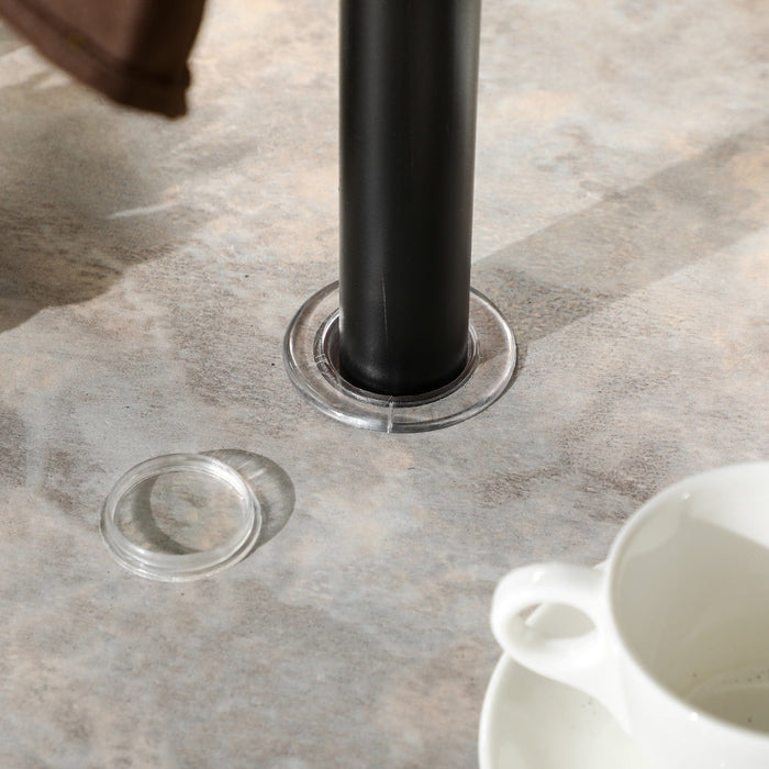 Grey Garden Table with Parasol Hole